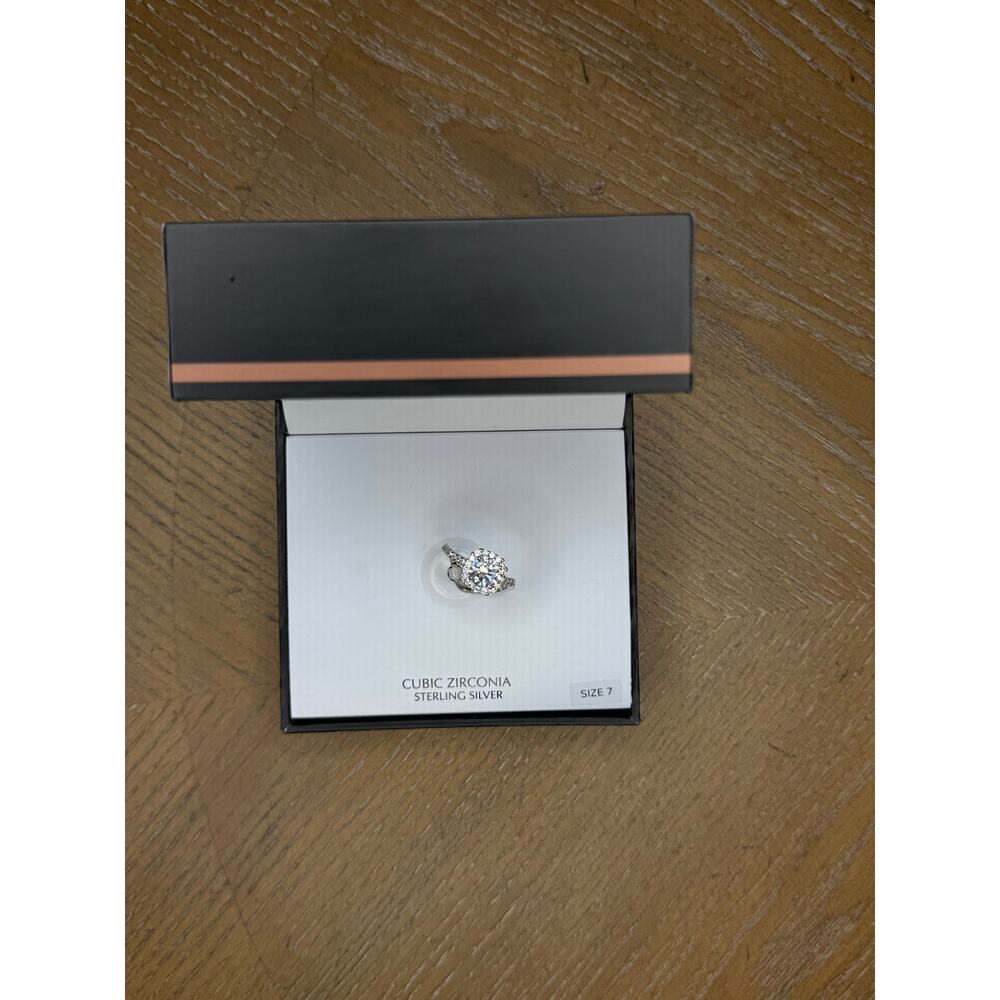 Giani Bernini Sterling Silver CZ Halo Ring Size 7 | NWT - Picture 2 of 4
